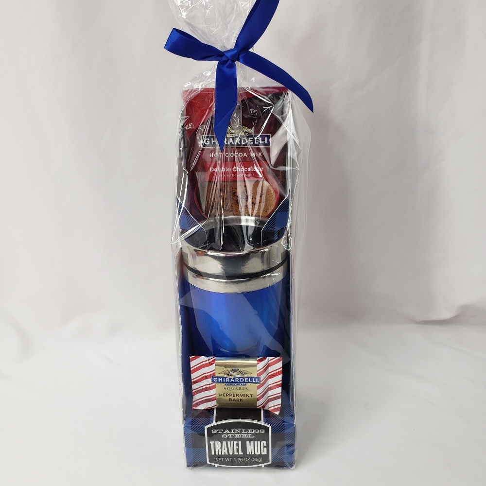 Blue Stainless Steel Travel Mug